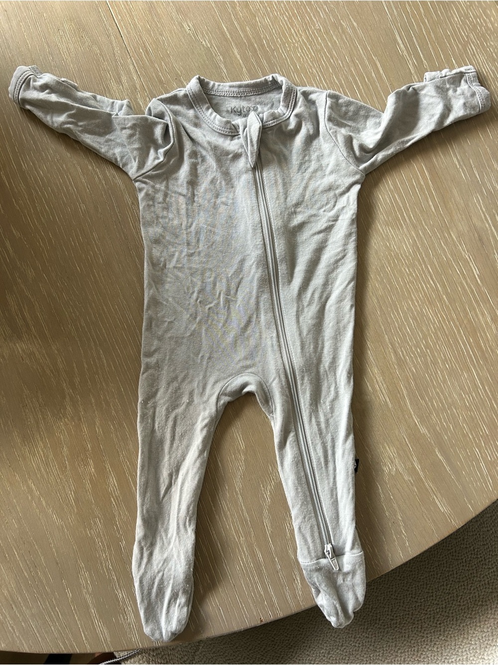 Kyte BABY Light Grey Footed Zip One-Piece